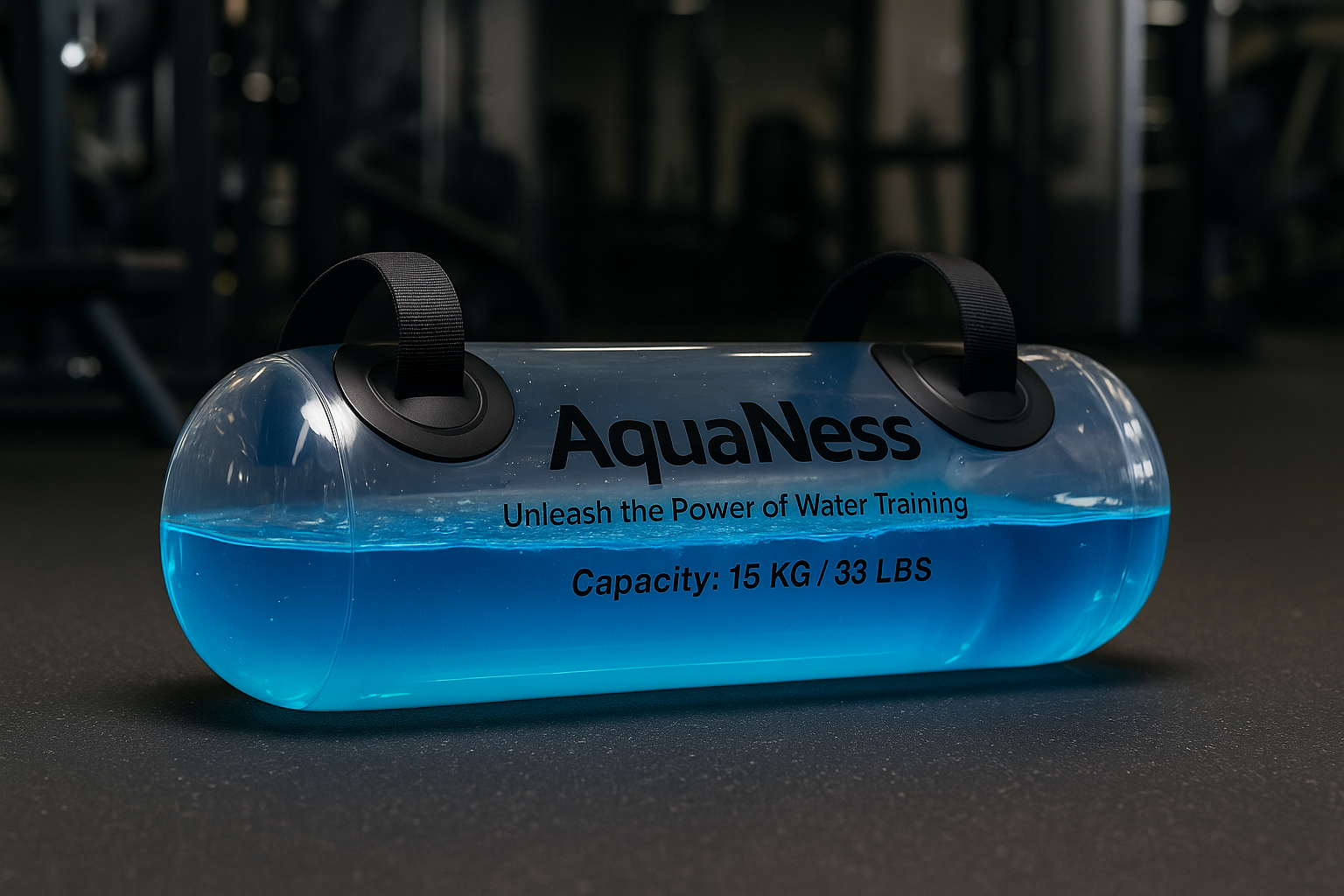 AquaNess: Transparent Cylindrical Weight-bearing Fitness Dumbbell SportiveArena