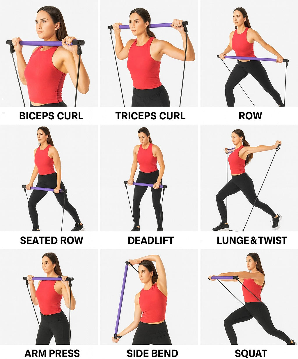 StrechBar - Multifunctional stretching bar to improve flexibility, posture and muscle recovery SportiveArena