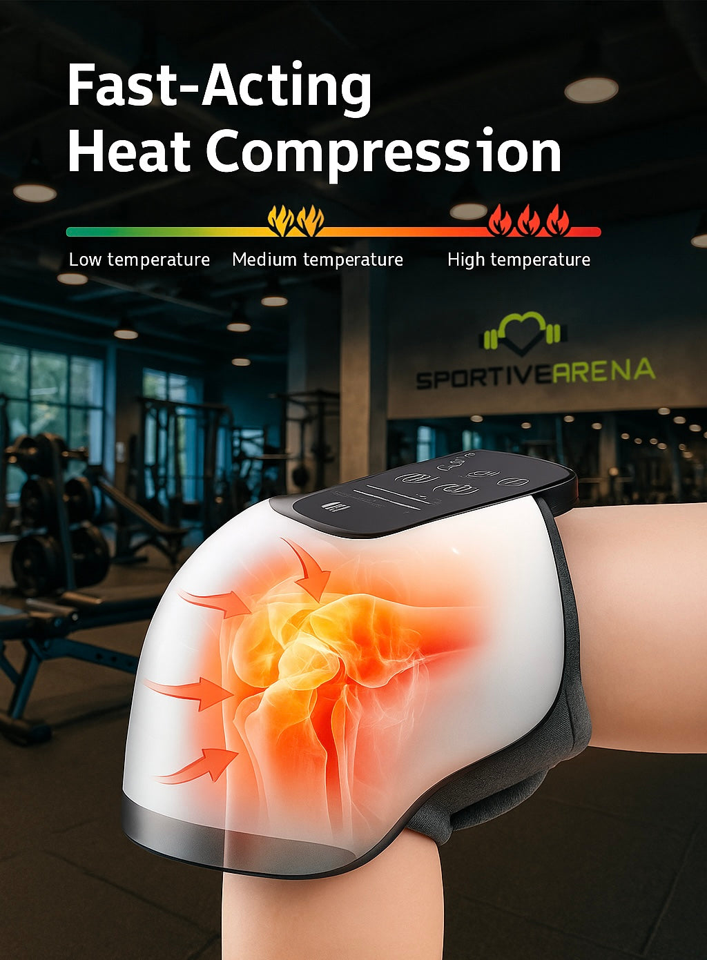 Joint EASE Pro™️ - Knee massager with heat and vibration to relieve joint pain and improve mobility SportiveArena