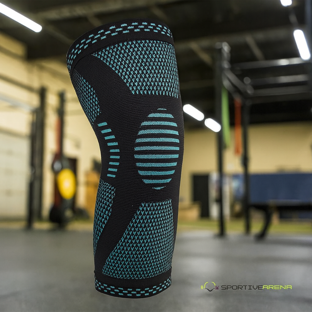 ActivGenou - Knitted protective knee brace with flexible support to prevent injury and improve knee stability SportiveArena