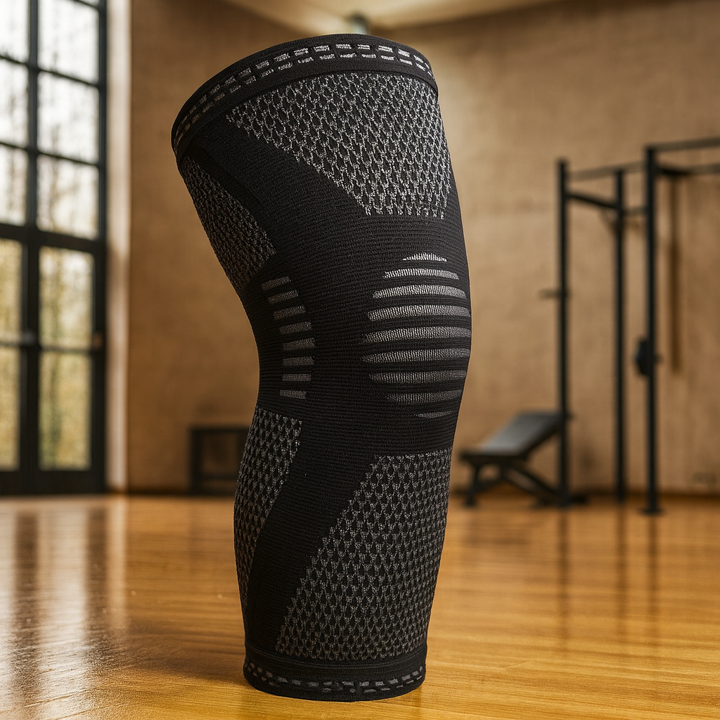 ActivGenou - Knitted protective knee brace with flexible support to prevent injury and improve knee stability SportiveArena