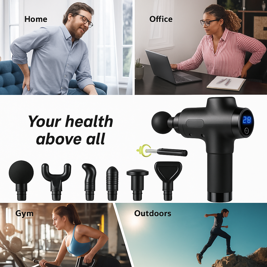 FlexiRelax - Powerful massage gun for muscle recovery, deep relaxation and sports performance SportiveArena