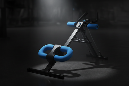 Studio sombre – hero shot machine bleue