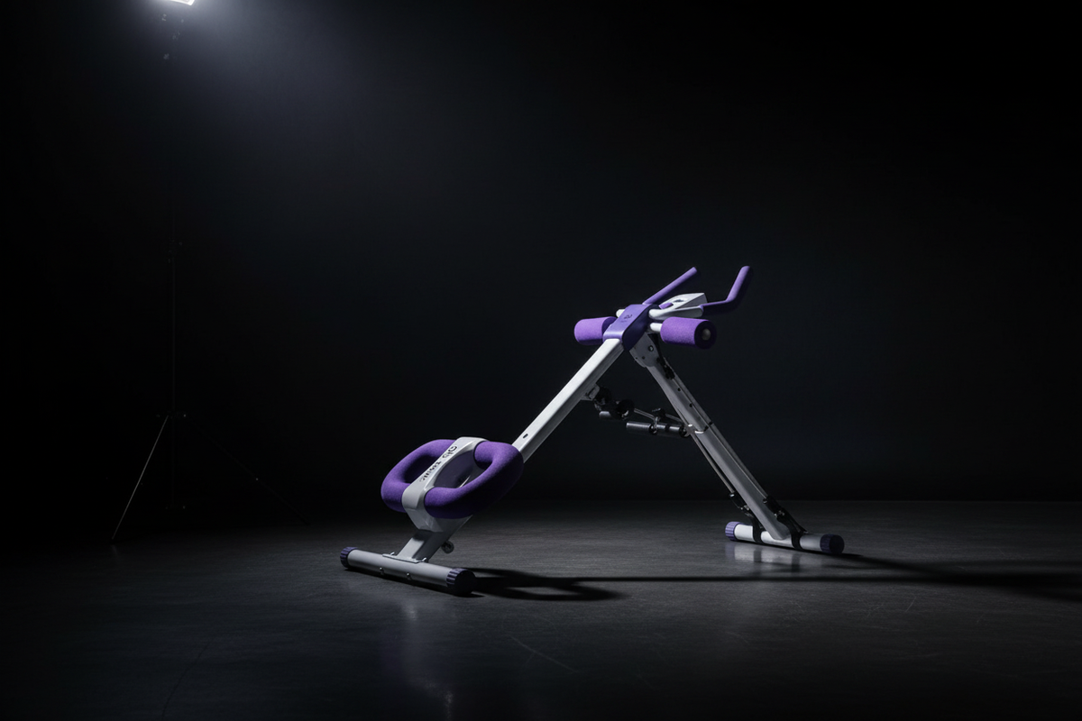 Studio sombre – hero shot machine violette